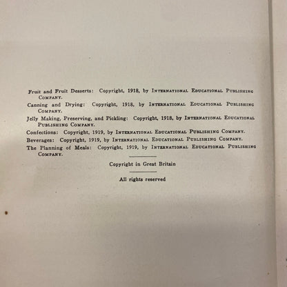 Woman’s Institute Library of Cookery - 1924