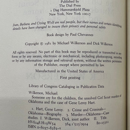 Someone Cry For The Children - Michael and Dick Wilkerson - 1st Edition - 1981