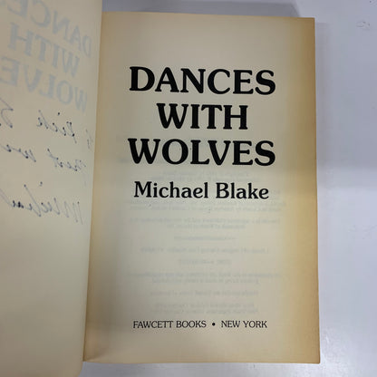 Dances with Wolves - Michael Blake - Signed - 3rd Print - 1997