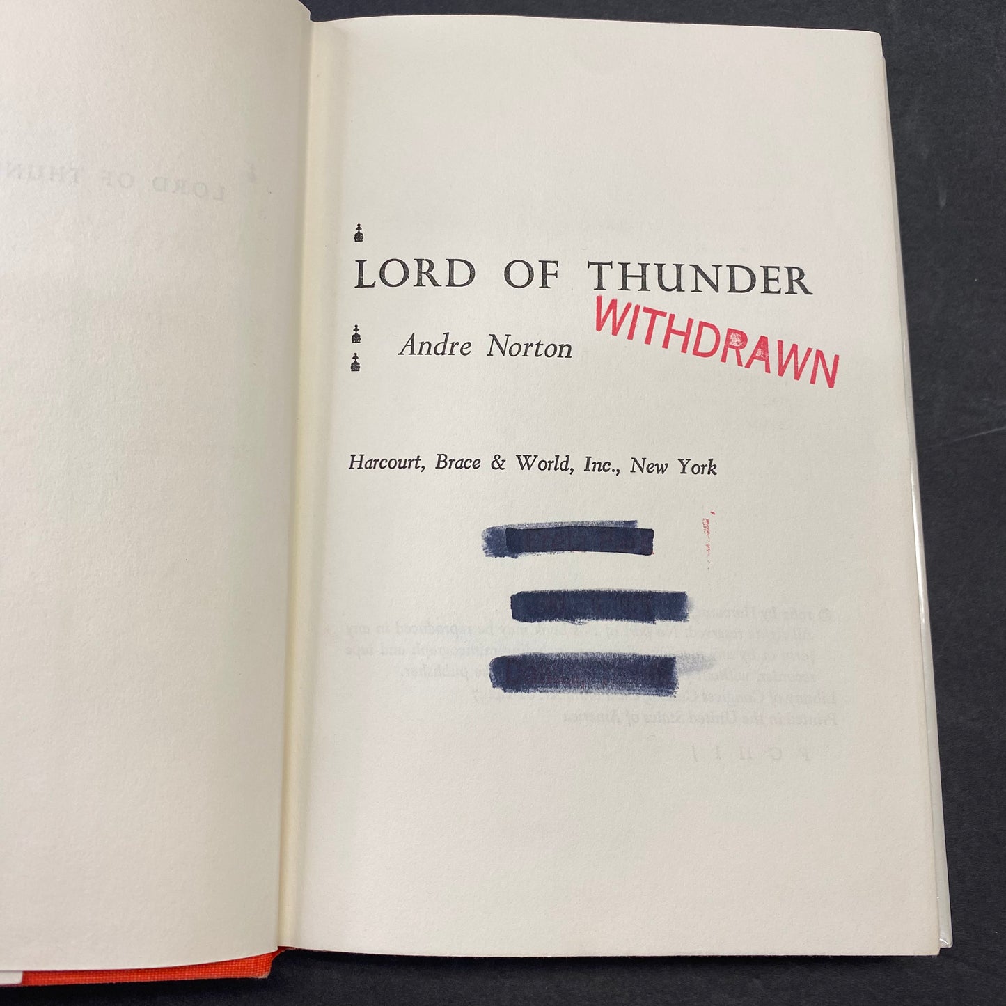 Lord of Thunder - Andre Norton - 1962