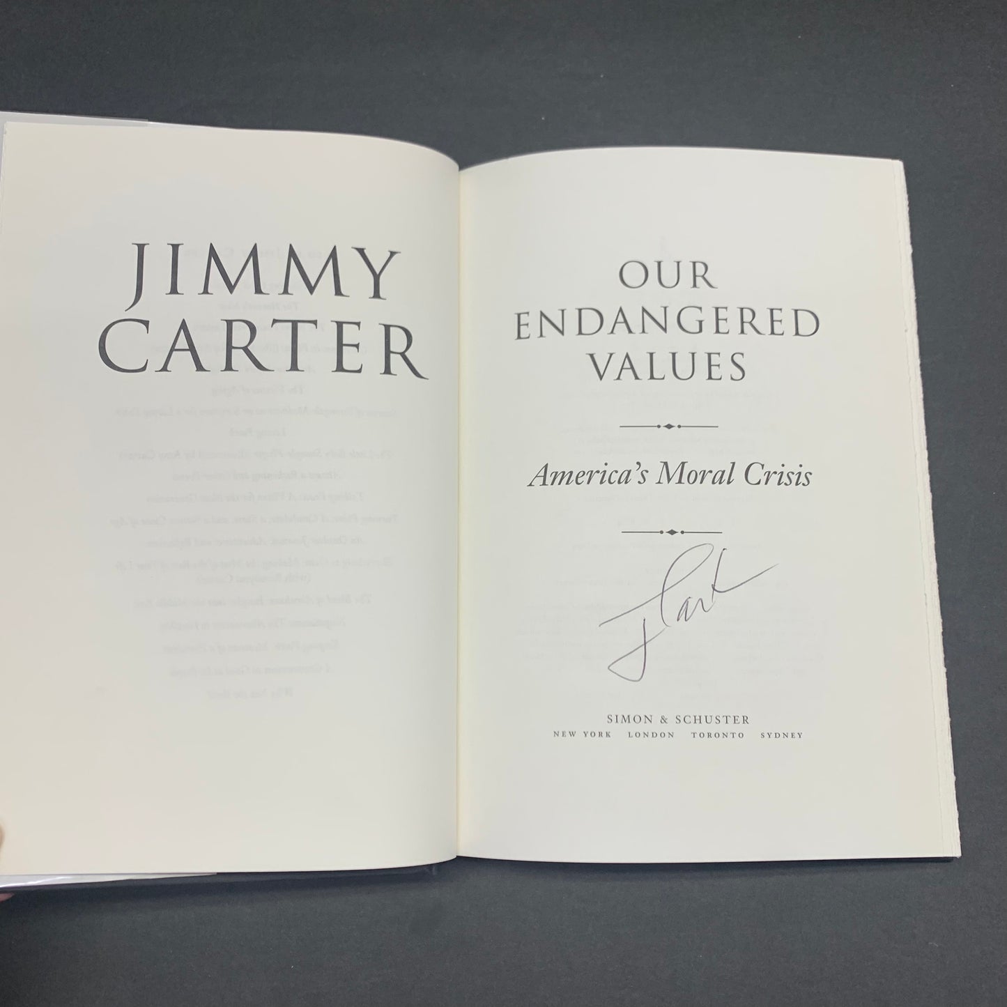 Our Endangered Values - Jimmy Carter - 1st Edition - Signed - 2005