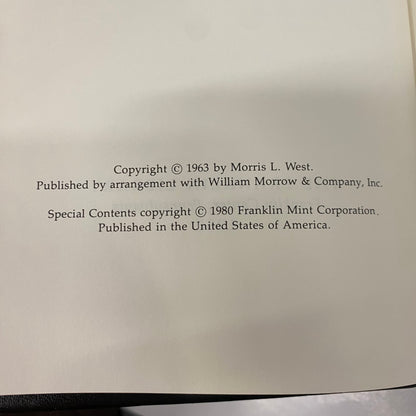 The Shoes of the Fisherman - Morris West - Franklin Library - Signed - 1980
