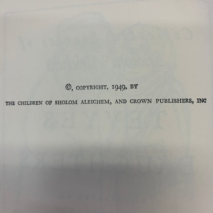 Collected Short Stories of Sholom Aleichem - Sholom Aleichem - Two Volumes -  1949