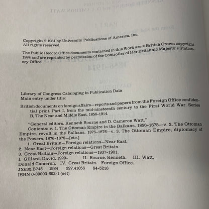 British Documents on Foreign Affairs - Kenneth Bourne and D. Cameron Watt - 1984