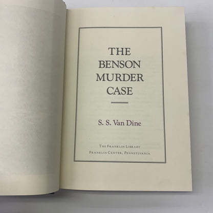 The Benson Murder Case - S. S. Van Dine - 1990