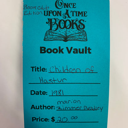 Children of Hastur - Marion Zimmer Bradley - Book Club Edition - 1981