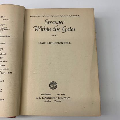 Stranger Within The Gates - Grace Livingston Hill - 1939