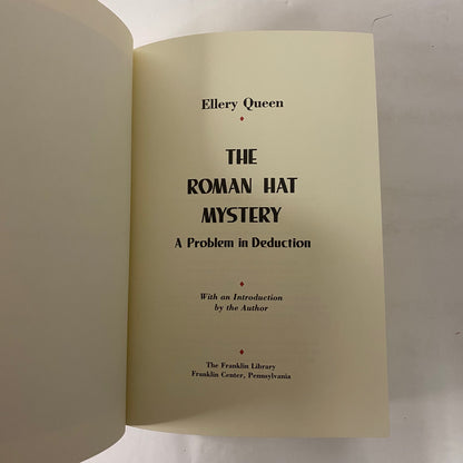 The Roman Hat Mystery - Ellery Queen - Franklin Library - 1989