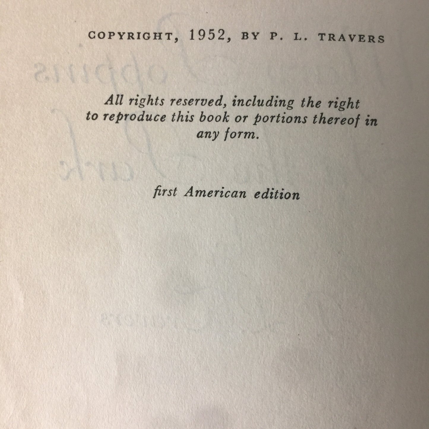 Mary Poppins in the Park - P. L. Travers - 1st American Edition - 1952