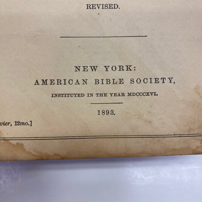 The Holy Bible - American Bible Society - 1893