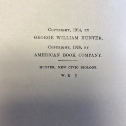 New Civic Biology - George William Hunter - 1926
