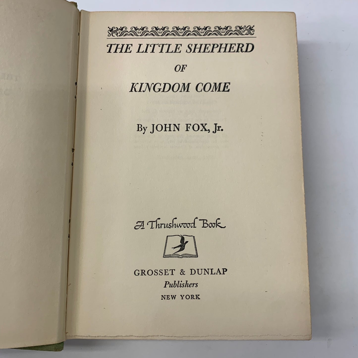 The Little Shepherd of Kingdom Come - John Fox Jr.  - 1931