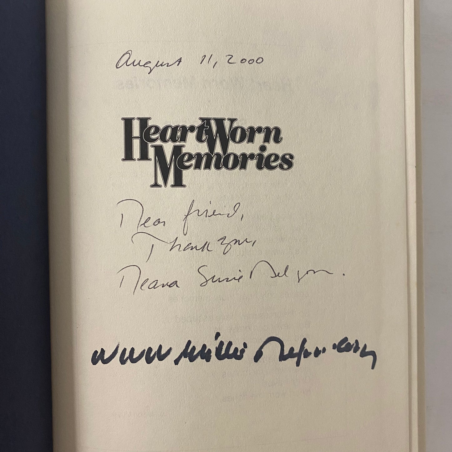 Heart Worn Memories - Susie Nelson - Signed - 1987