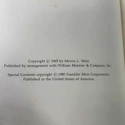 The Shoes of The Fisherman - Morris West - Signed - Franklin Library - 1980