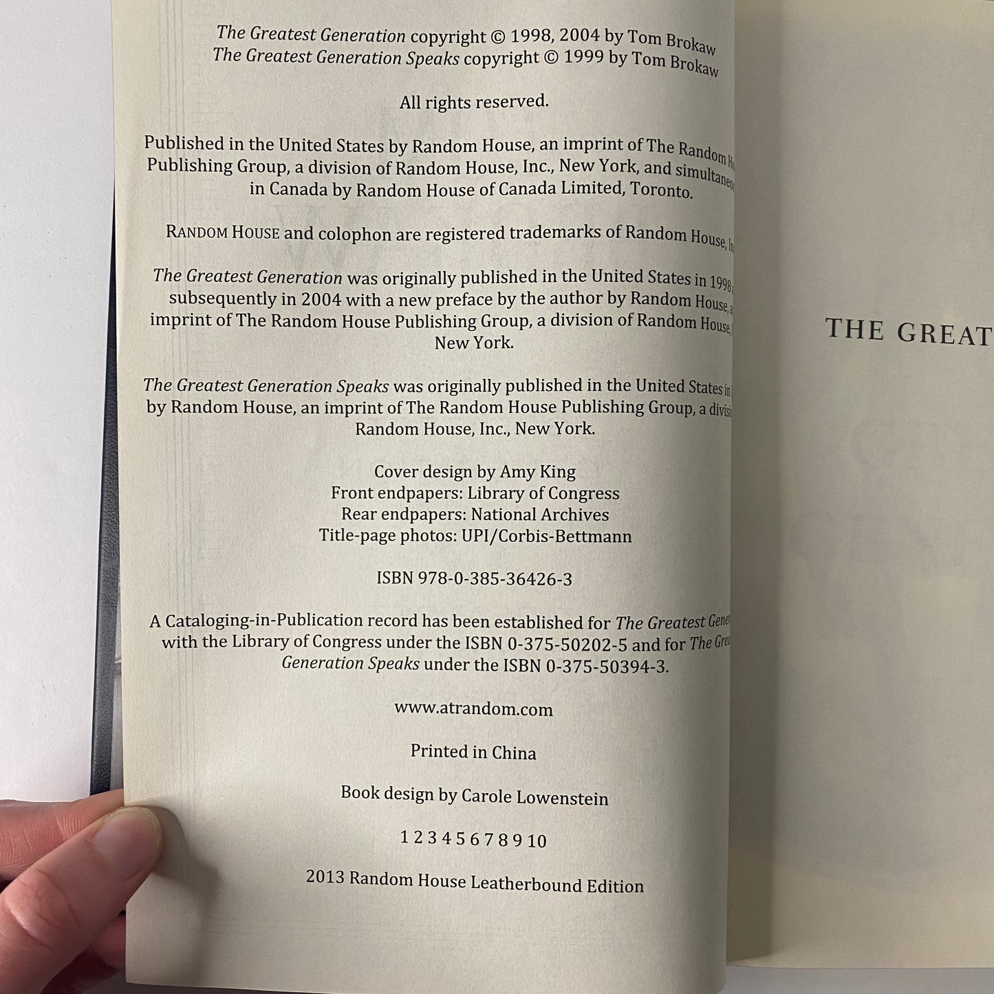 The Greatest Generation - Tom Brokaw - 2013