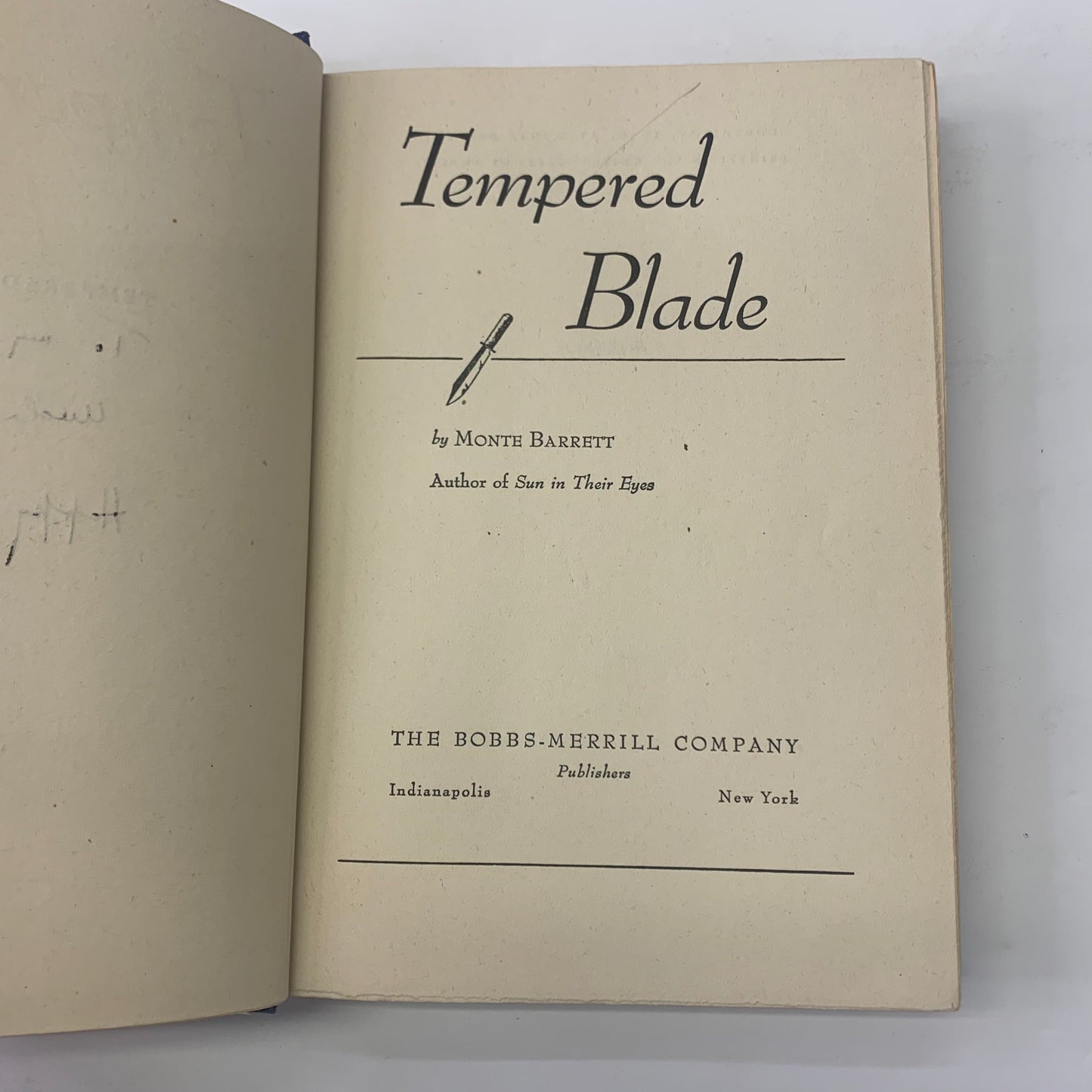 Tempered Blade - Monte Barret - Signed - Limited Edition - 1946