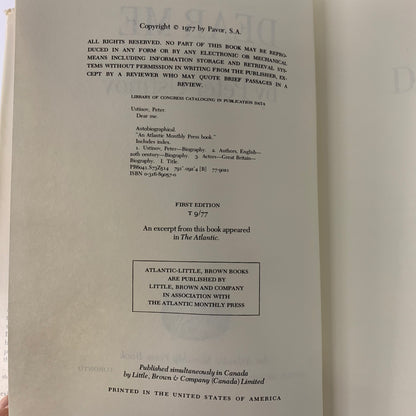 Dear Me - Peter Ustinov - 1st Edition - 1977