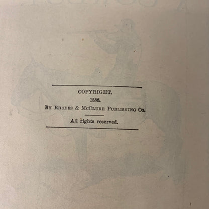 Ten Years A Cowboy - Tex Bender - Early Print - 1890