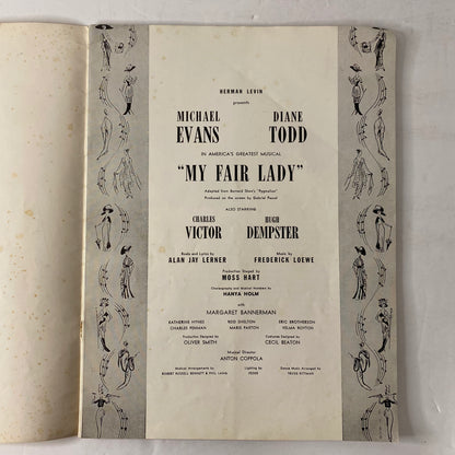 My Fair Lady - Herman Levin - Original Program - 1955-1956