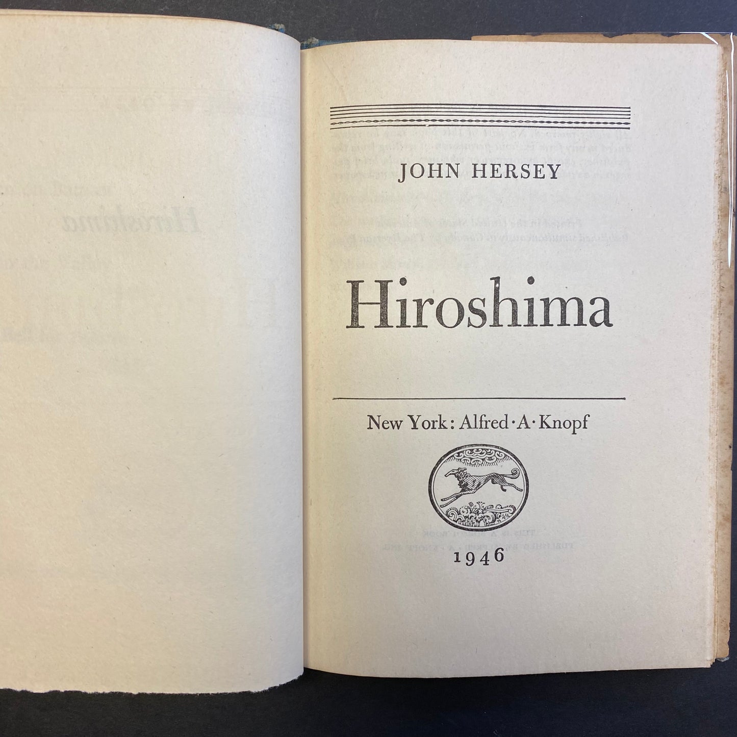 Hiroshima - John Hersey - Early Print - 1946