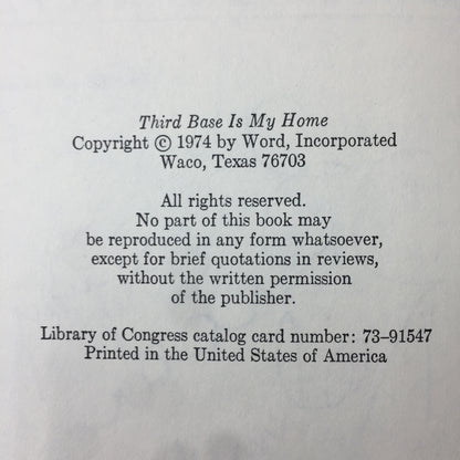 Third Base Is My Home - Brooks Robinson - Signed - 1974