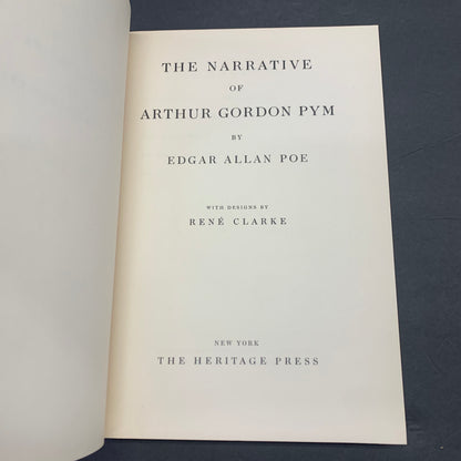 The Narrative of Arthur Gordon Pym - Edgar Allen Poe - Heritage Press - 1930