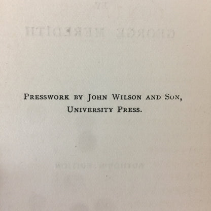 Vittoria - George Meredith - Author’s Edition - 1889