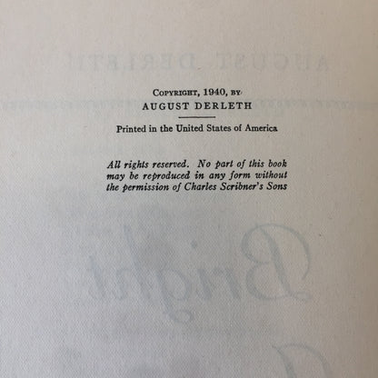 Bright Journey - August Derleth - Inscribed - 1940