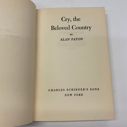 Cry, The Beloved Country - Alan Paton - Early Print - 1948
