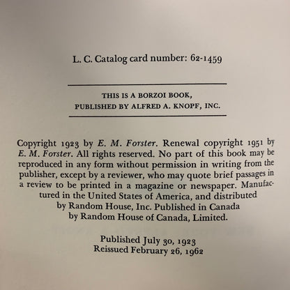 Pharos and Pharillon - E.M. Forster - Reprint - 1962