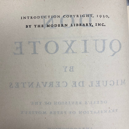 Don Quixote - Miguel de Cervantes - Modern Library - 1930