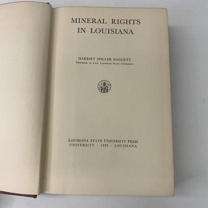 Mineral Rights in Louisiana - Harriet Dagget - 1939