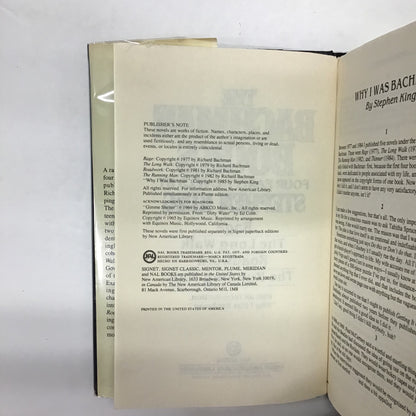 The Bachman Books - Stephen King - Book Club Edition - 1985