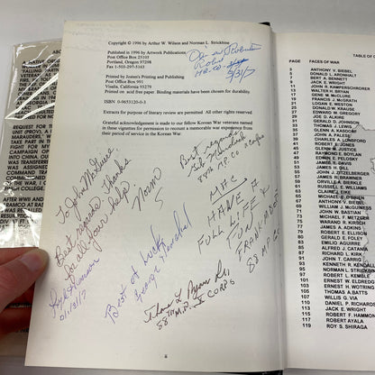 Faces of War: Korean Vignettes - Arthur Wilson and Norman Strickbine - Multiple Signatures - 1996