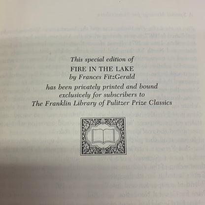 Fire in the Lake - Frances Fitzgerald - The Franklin Library - 1984