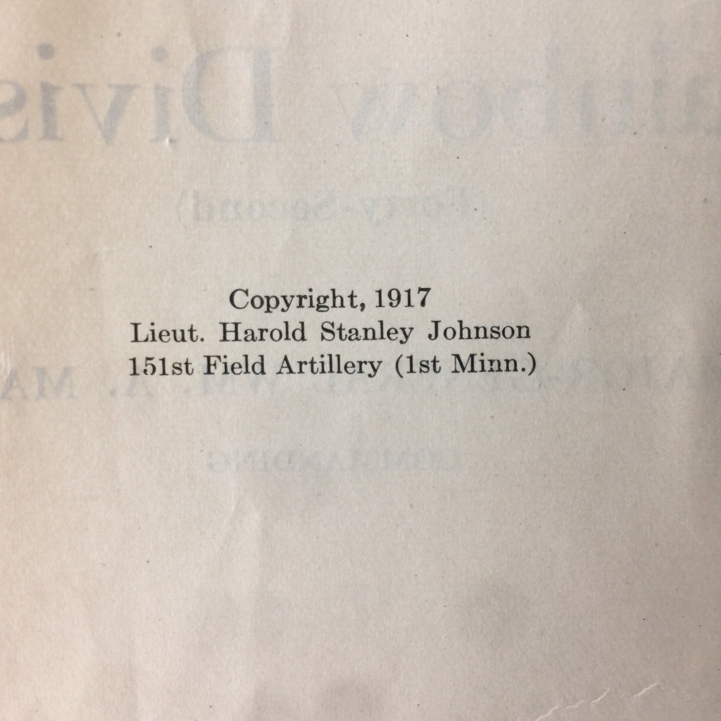 Roster of the Rainbow Division  - 1917