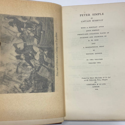 Peter Simple - Captain Marryat - Volume 2 - Limited - 1929