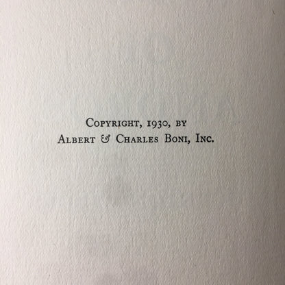 The Woman of Andros - Thornton Wilder - 1st Edition - 1930
