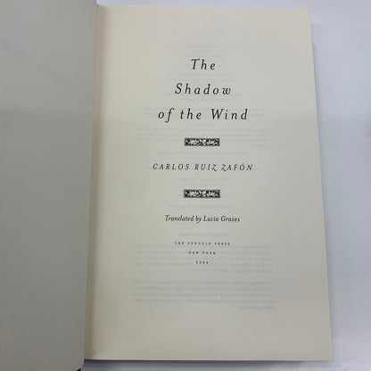 The Shadow of the Wind - Carlos Ruiz Zafón - First Edition - 2004