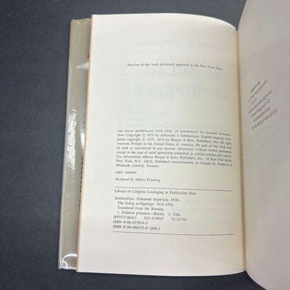 The Gulag Archipelago - Aleksandr Solzhenitsyn - 1st Edition - 1974