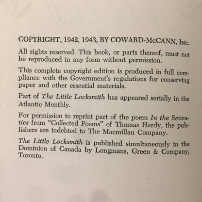 The Little Locksmith - Katharine Butler Hathaway - 1943