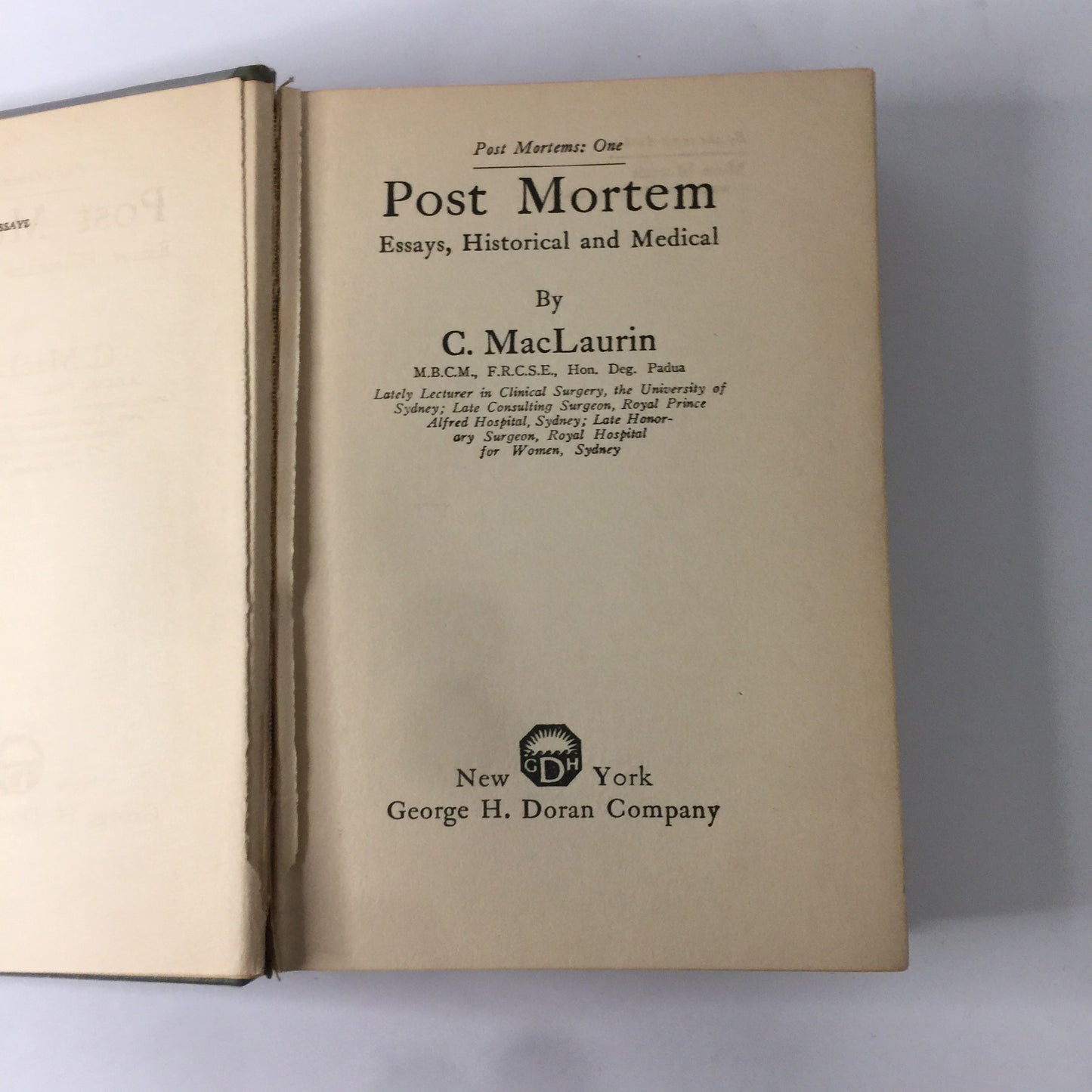 Post Mortem - C. MacLaurin