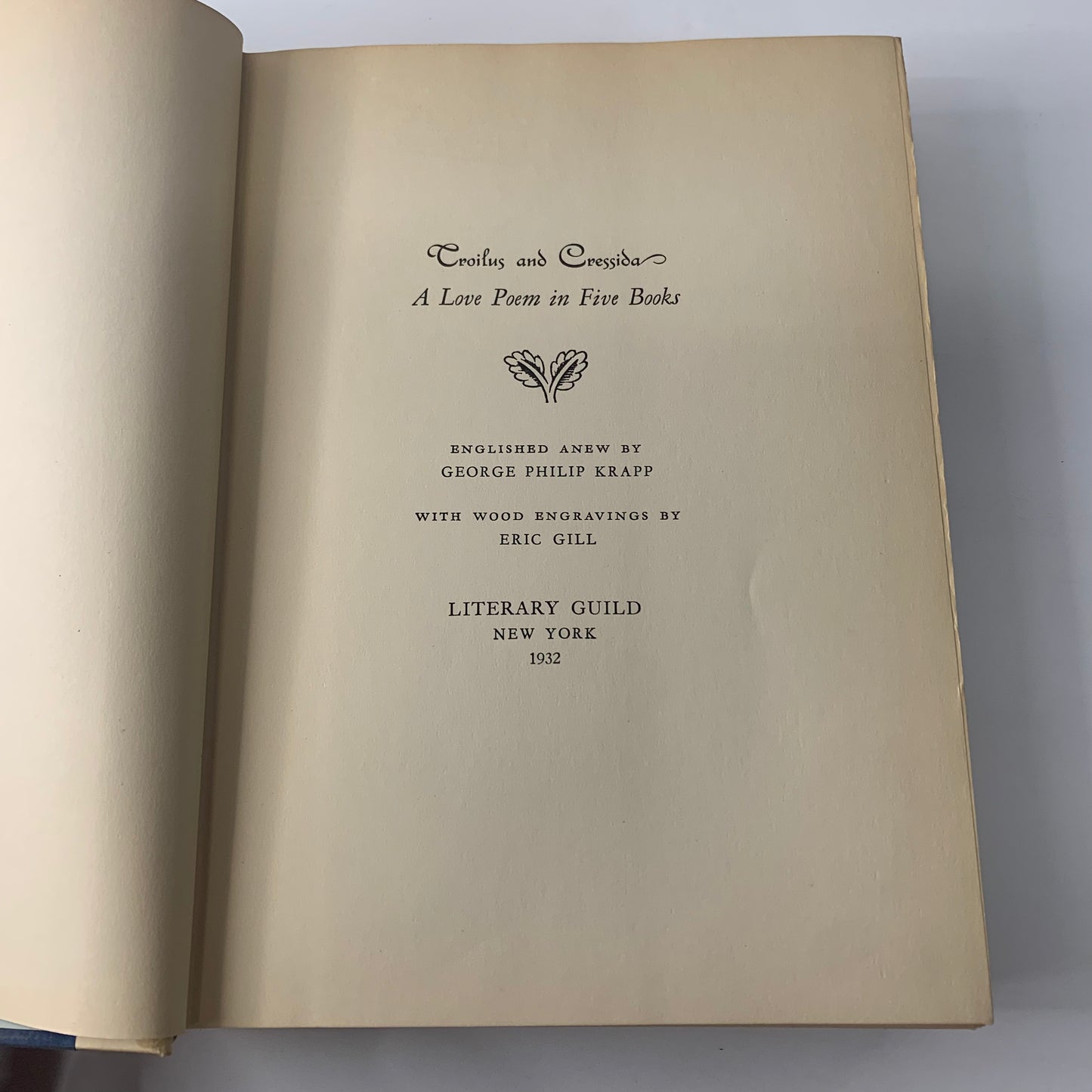 Croilus and Cressida - Geoffrey Chaucer - 1932