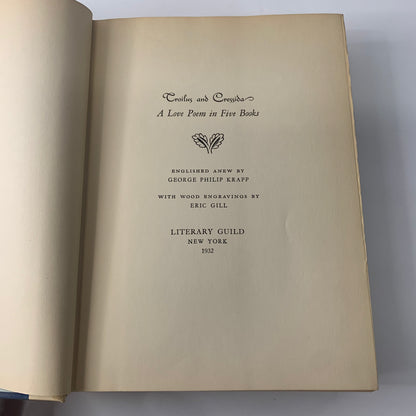 Croilus and Cressida - Geoffrey Chaucer - 1932
