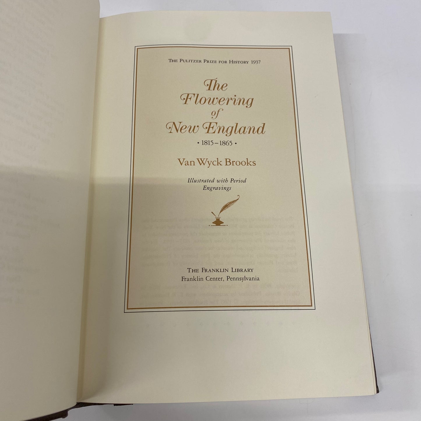 The Flowering of New England 1815-1865 - Arthur M. Schlesinger, Jr. - Franklin Library - 1985