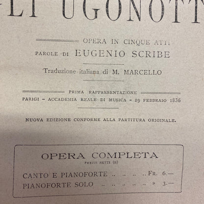 Gli Ugonotti - Giacomo Meyerbeer - 1836