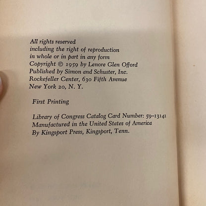 Walking Shadows - Lenore Glen Offord - 1st Edition - 1959