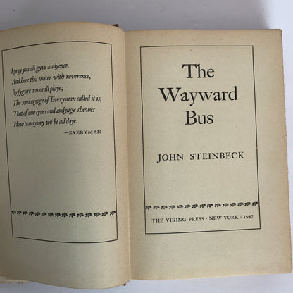 The Wayward Bus - John Steinbeck - Early Print, England Edition - 1947