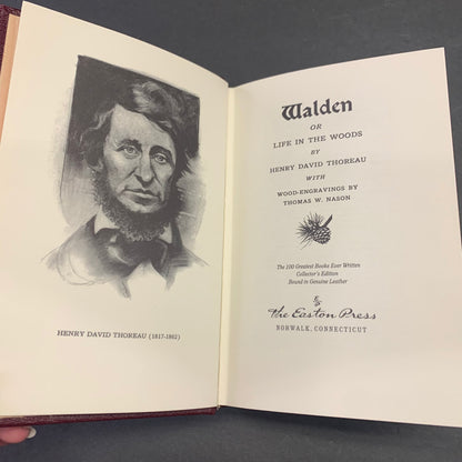 Life in The Woods/Walden - Henry David Thoreau - Easton Press - 1981