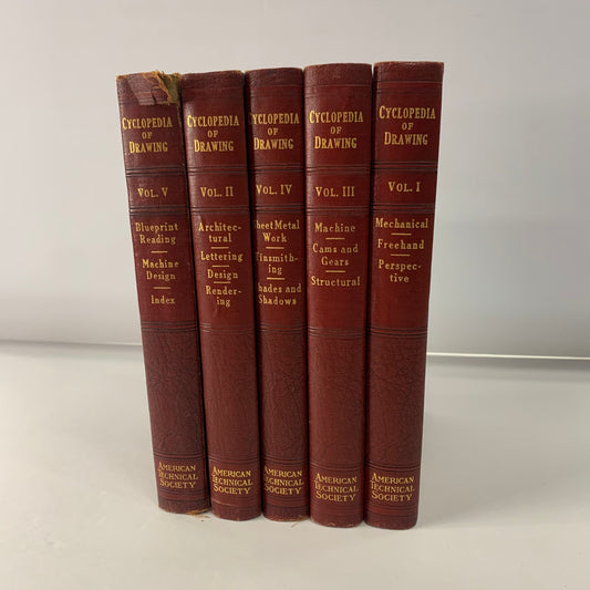 Cyclopedia of Drawing - Various - 5 Volumes - 1938